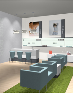 Retail fixtures and displays for Simplicity Laser