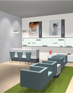 Retail fixtures and displays for Simplicity Laser