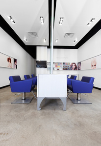 Modern stylist stations and styling chairs