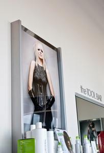 Corporate displays and signage for Paul Mitchell the School 