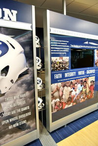 Graphic display frame work build and install for BYU football