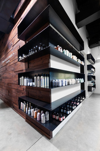 Retail shelving and store fixtures for Jagger James salon