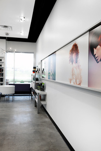 Environmental graphic design and production for beauty salon