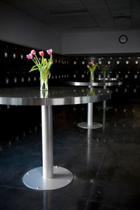 Paul Mitchell the School break room round tables