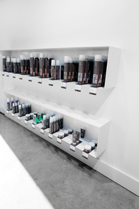 Salon metal retail shelves