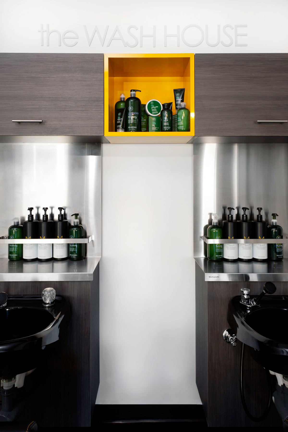 Salon back bar area