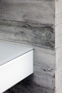 Back Painted Glass and Concrete