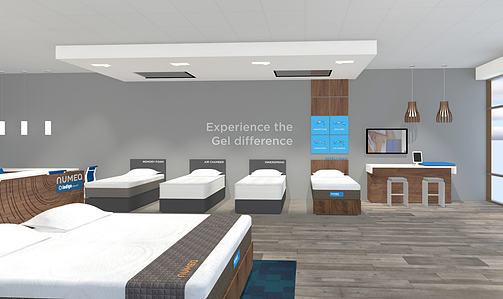 Layout out and interior design for Intellibed corporate chain