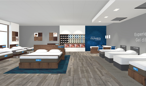 Store fixture design for Intellibed corporate chain