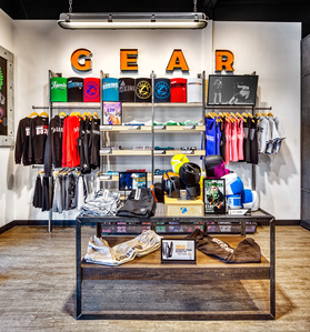 Store fixture design and manufacturing for Legends Boxing.