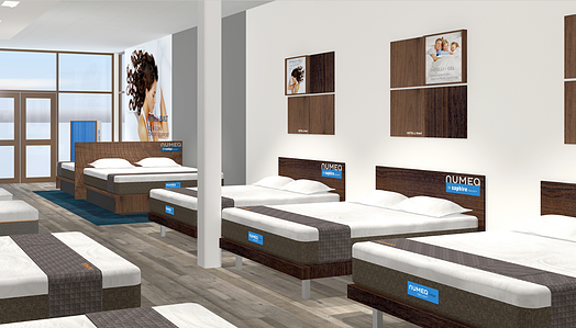Displays and signage for Intellibed corporate chain