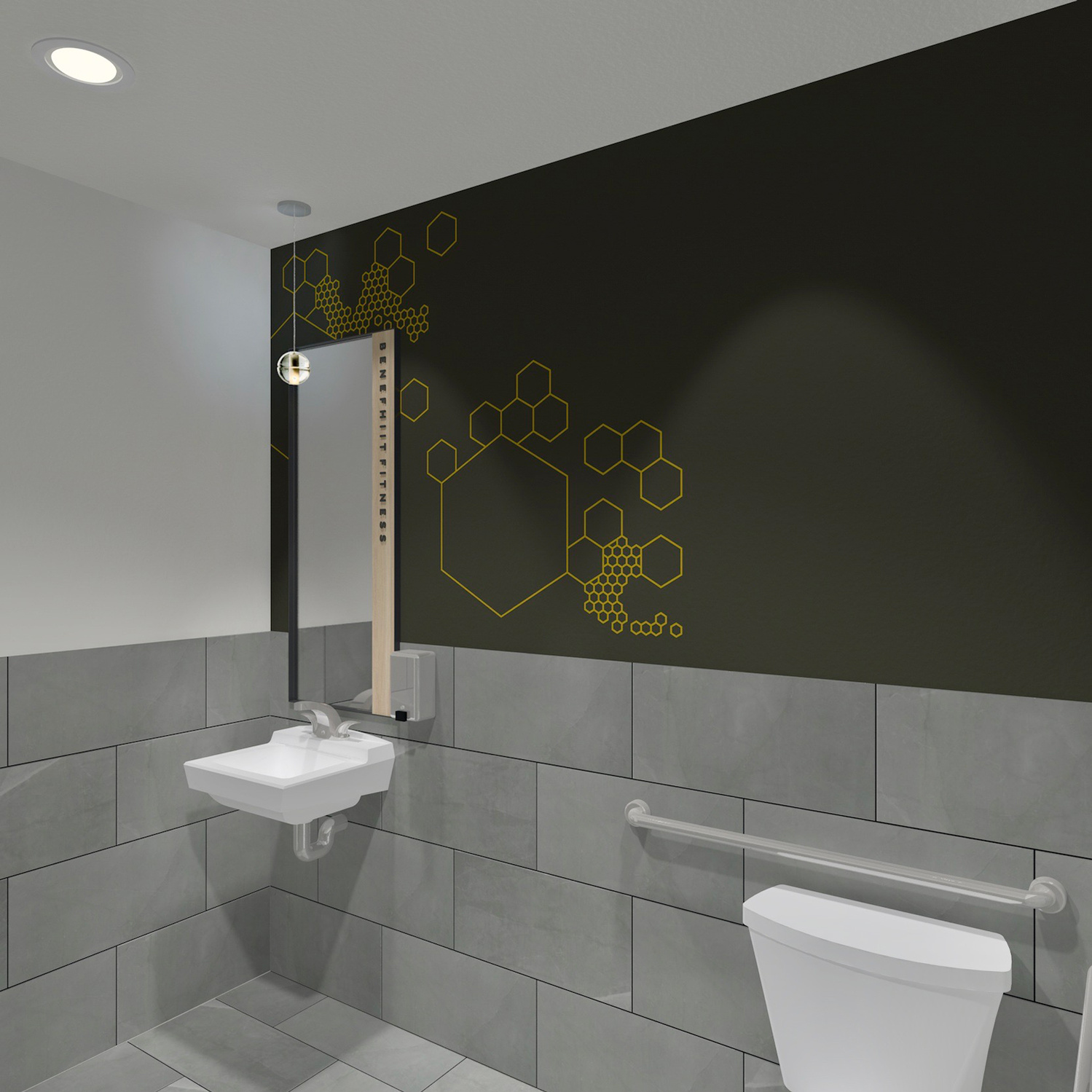 Fitness franchise interiors and branding
