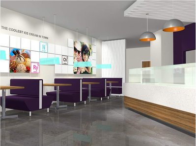 Franchise Interiors and furnishing design for Sub Zero Ice Cream franchise