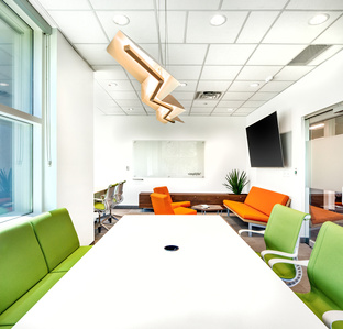 Executive office interior design.