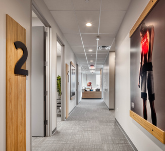 Large format print graphics and signage for OrthoLazer franchise.