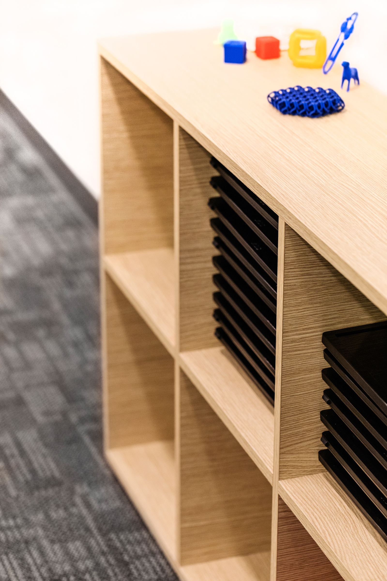 Storage cubbies for Code Ninjas