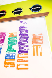 Franchise displays and graphics for Code Ninjas