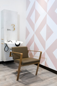 Custom shampoo chair design for Dry Luxe