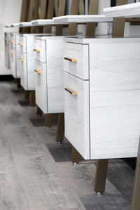  Cabinet and store fixture manufacturing for DryLuxe salon chain