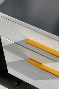 Millwork detail for DryLuxe salon chain