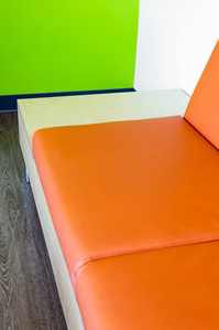 Upholstered reception seating for Code Ninjas franchise