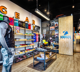 Retail and merchandising fixture design and manufacturing for Legends Boxing