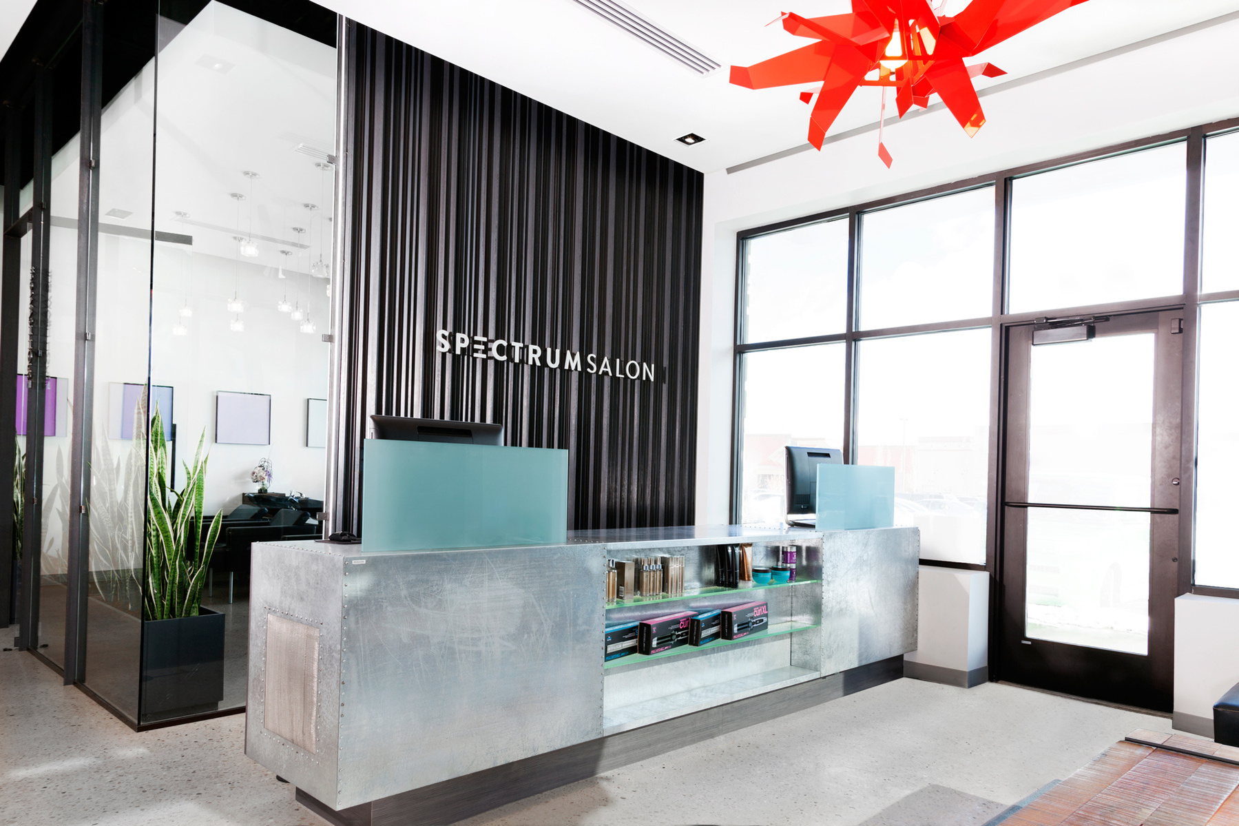 Service Desk Designed by Wadsworth Design for Spectrum salon in Park City Utah
