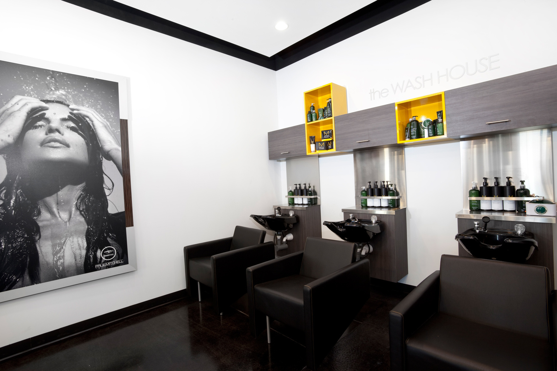 Salon shampoo area design and build