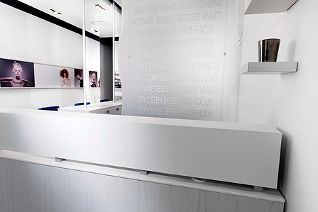 Reception desk design design for modern styled salon