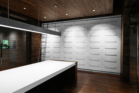 Office conference table and file storage design and build