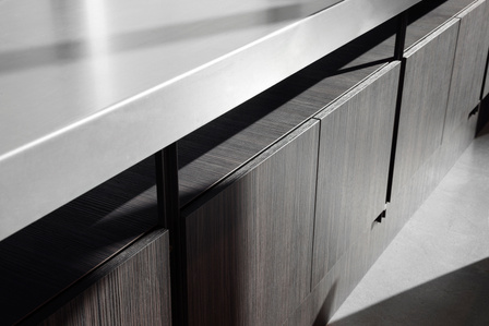 Color bar cabinetry detail