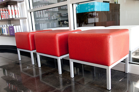 Waiting area seating for Paul Mitchell the School 