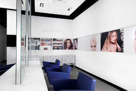 Beauty salon interior design and branding for Salon Evidence