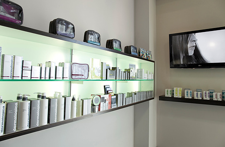 Corporate chain retail fixtures for Paul Mitchell the School