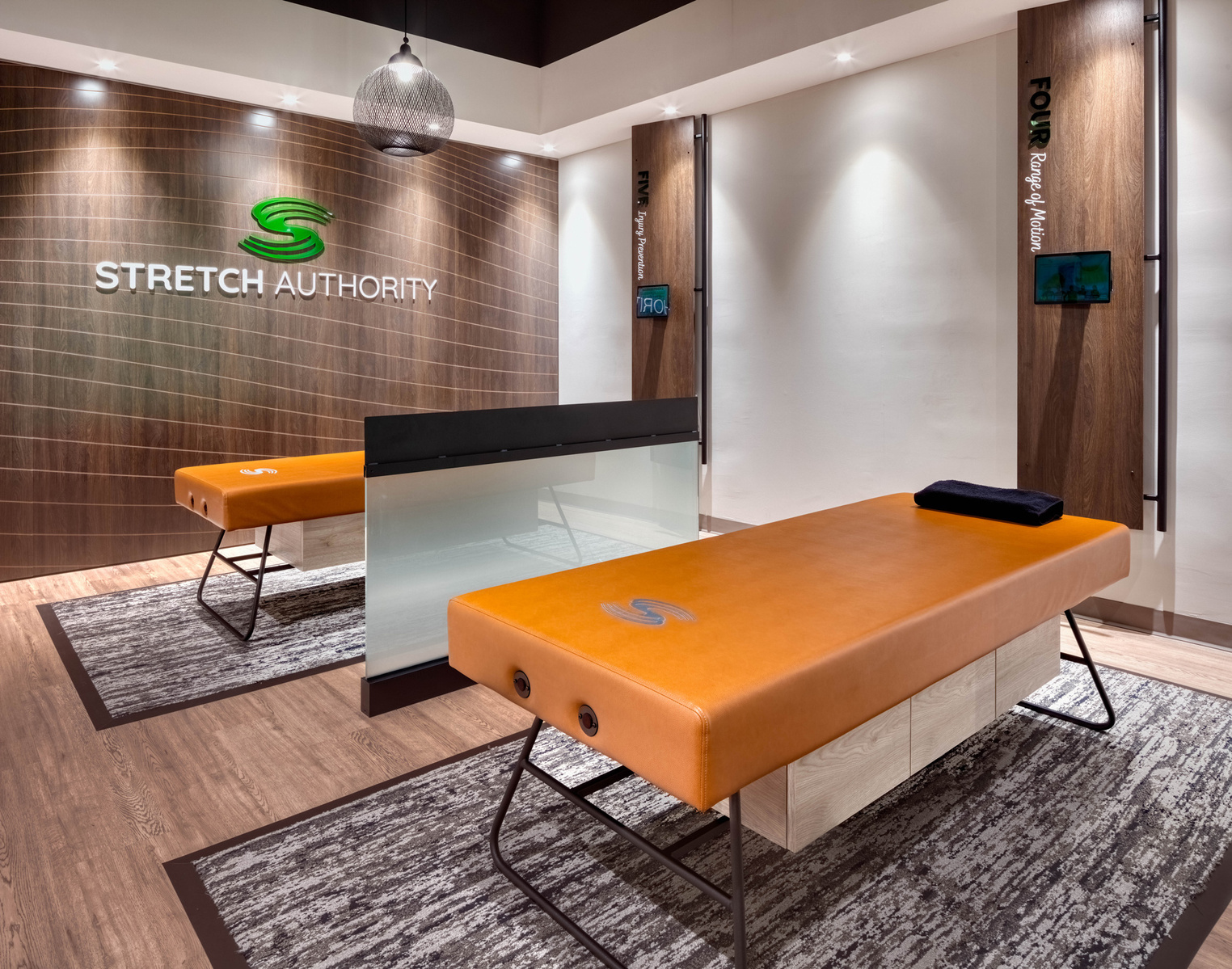 Custom upholstered stretch beds with built in storage for Stretch Authority