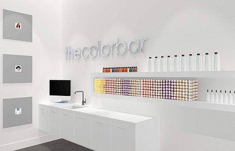 Color bar design for Hue Salons