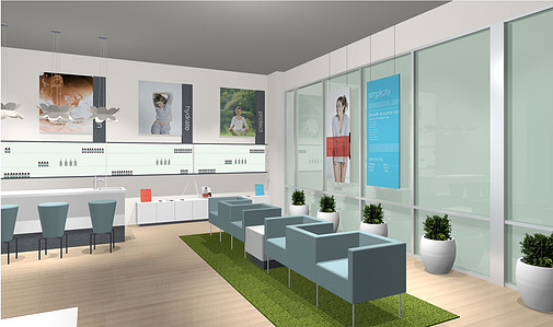 Beauty and wellness brand interior design and furnishings concepts