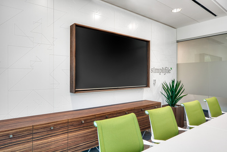 Conference room design and furniture build and install.