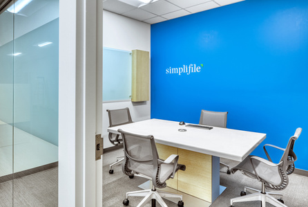 Small conference room interior and furnishing design.