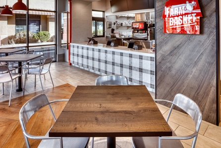 Millwork design and fabrication for Farm Basket in Las Vegas, NV.