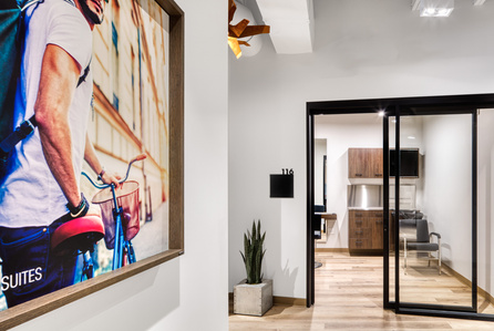 Interior design and furnishings for Indie Studio Suites.