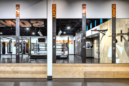 Fitness and gym franchise interior design and furnishings for Legends Boxing.