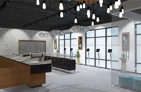 Retail interior and lighting design concepts 