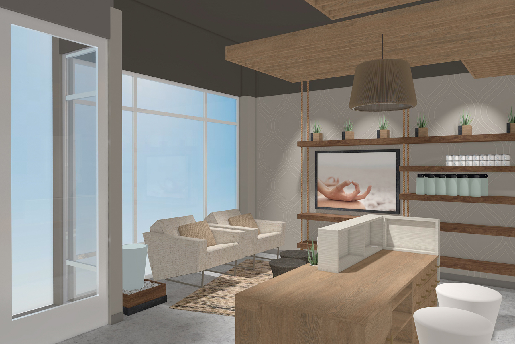 Store interior design for nail salon