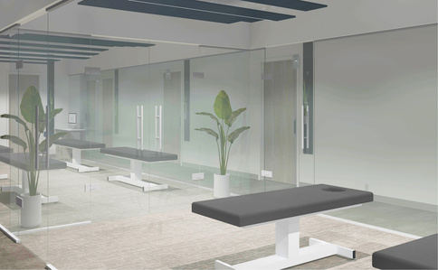 Health and wellness franchise interiors and furnishings design