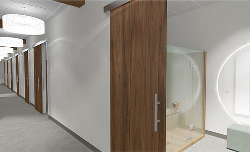 Interior design and planning for health and wellness franchise