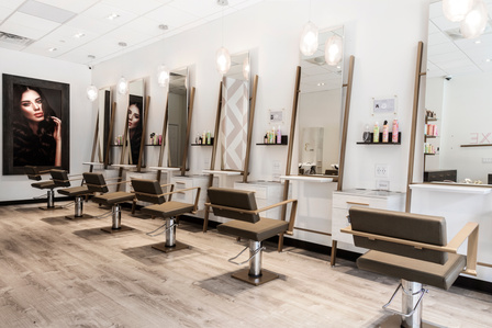 Stylist station and furniture design for Dry Luxe corporate chain