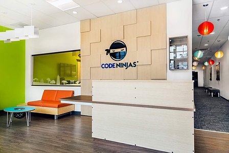 Franchise reception area design and build for Code Ninjas
