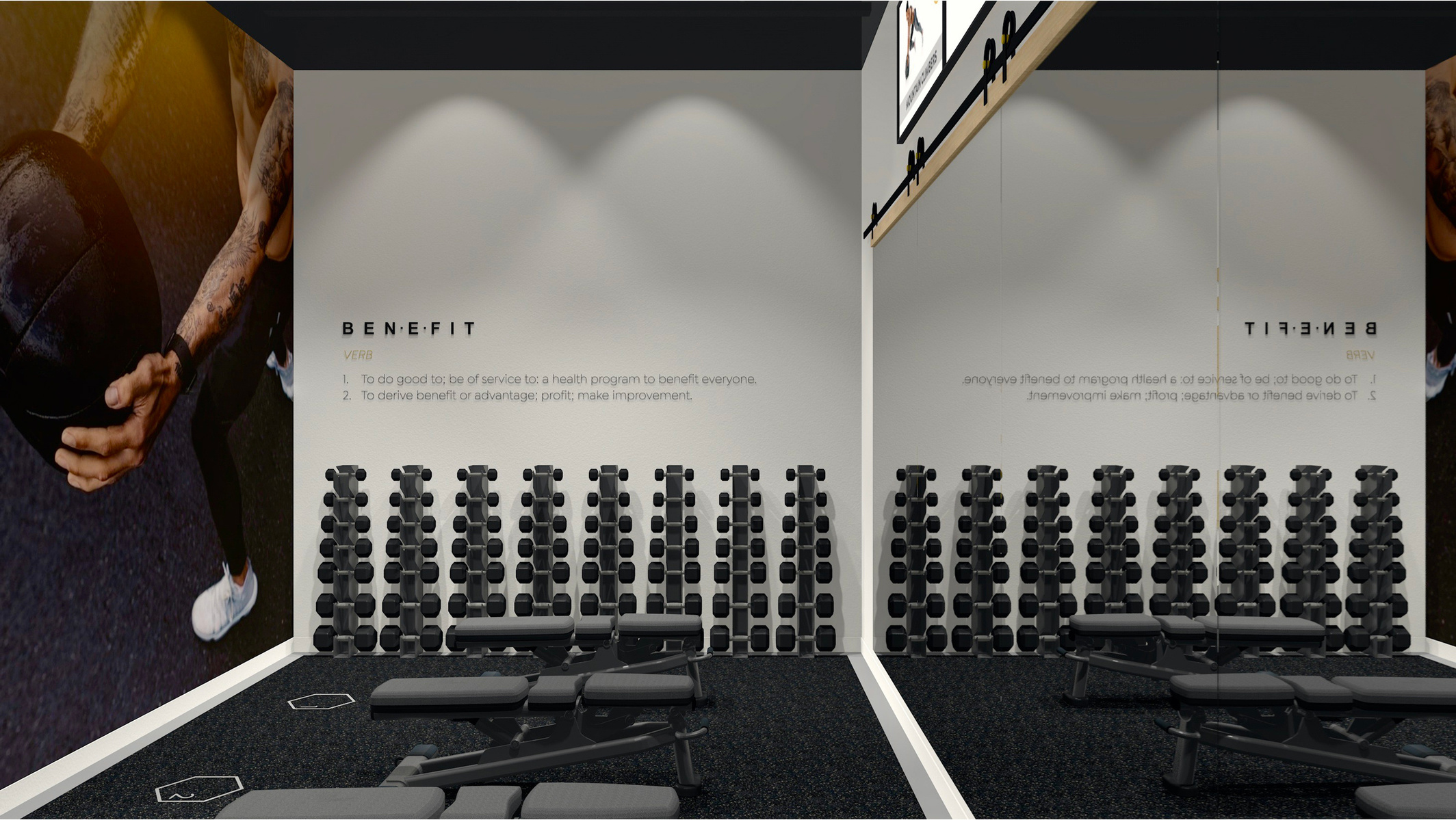 Fitness franchise interior design