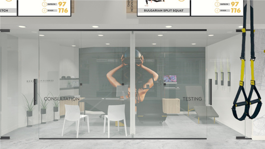 Interior design and furnishings for fitness franchise